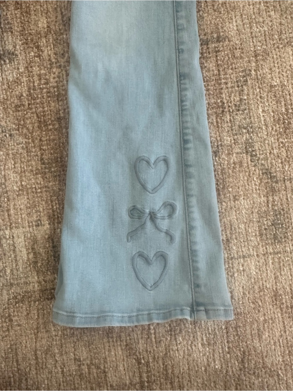 Girls Abercrombie 2 Pairs High Rise Flare Jeans Size 9/10 LONG, adjustable waist - Picture 4 of 6